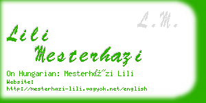 lili mesterhazi business card